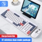 BK100 2.4G Wireless / Bluetooth Silent Keyboard Mouse Combo for Tablet Laptop Mobile Desktop Office Keyboard